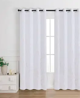 Záclony do obývačky Záclona na krúžkoch Lena gold RP499 140x245 cm
