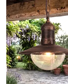 Svietidlá BRILAGI - Vonkajšie závesné svietidlo MOLDE 1xE27/60W IP44 bronzová/patina 63027