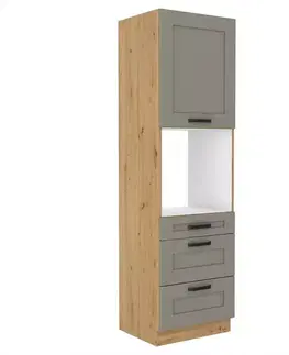 Kuchynské skrinky stojace Kuchynská skrinka Luna claygrey/artisan 60DPS-210 3S 1F