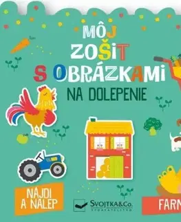 Nalepovačky, vystrihovačky, skladačky Farma - môj zošit s obrázkami na dolepenie - Carotte et Campagne