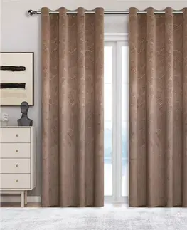 Metrážne závesy Závesový materiál YC11939/200G/114 béžová 280 cm Tovar na mieru