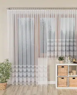 Záclony do obývačky Žakárová záclona Kalina 000382 300x160 cm