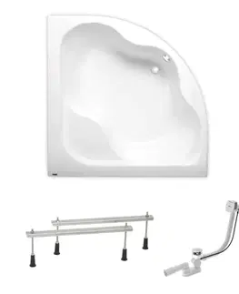 Vane Rohová vaňa Laguna Syntia Plus 150x150 cm akrylát ľavá aj pravá SIKOSY1500APN SIKOSY1500APN