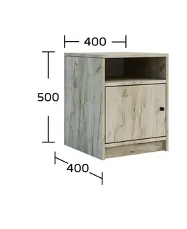 Nočné stolíky VESSA nočný stolík, dub Kraft