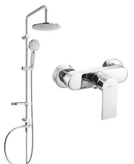 Sprchy a sprchové panely MEXEN/S - Carl sprchový stĺp vrátane sprchovej batérie Royo, chróm 72240240-00