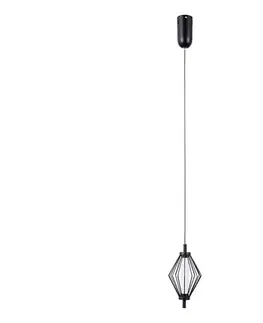 Svietidlá  PND-34403-1-BK - LED luster na lanku SEVILLA LED/5W/230V 3000K čierna PND-34403-1-BK