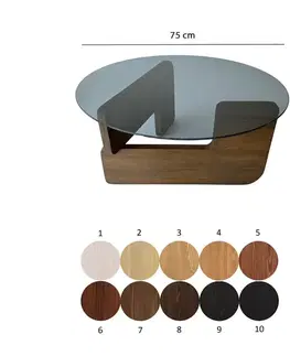 Konferenčné stolíky Konferenčný stolík Mia - Walnut, Fume