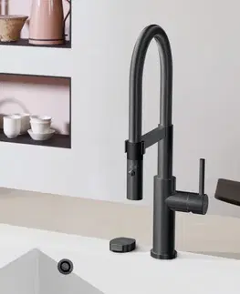 Kuchynské drezy VILLEROY & BOCH VILLEROY & BOCH - Drezová batéria Steel Expert 2.0, odnímateľná sprcha, antracit 92800005