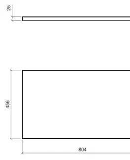 Umývadlové dosky Comad Capri Oak doska na skrinku 81 x 46 cm 891FSC