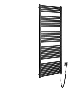 Svietidlá Aqualine - Kúpeľňový elektrický radiátor TONDI-E 800W 169x60 cm matná čierna DE496T