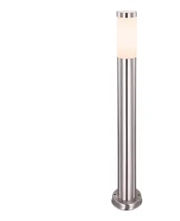 Záhradné lampy Globo 31588 - Vonkajšia lampa BOSTON 1xE27/23W/230V IP44 80 cm lesklý chróm 31588