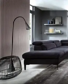 Sedačky a sedacie súpravy ArtPS Rohová sedacia súprava BLUES L | sivočierna Vogue 17 Prevedenie: pravé