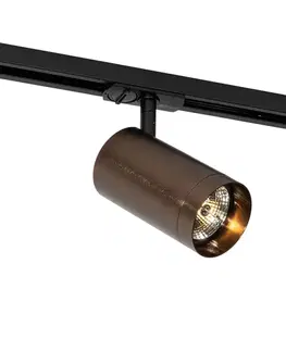 Koľajnicové svetelné systémy Moderný bodový reflektor tmavá bronz pre koľajnicový systém 1-fázový 70 mm - Iconic Jeana Luxe