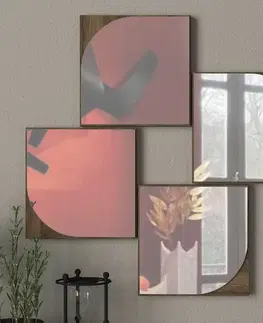 Zrkadlá LIGHT 4 nástenné zrkadlá, orech