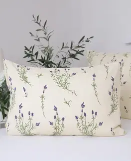 Dekoračné obliečky MKLozkoviny.sk Flanelová obliečka na vankúš 50 x 70 cm - Levandule 02-  -