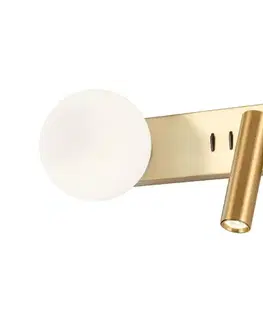 Svietidlá Redo 01-2992 - LED nástenné svietidlo OASIS LED/3W/230V+1xG9/10W USB CRI 90 bronz 01-2992