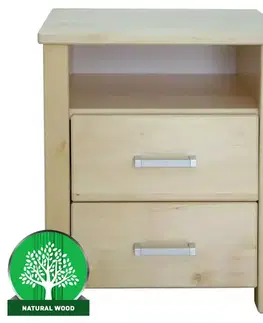 Borovicové nočné stolíky Nočný stolík Prezident 2W+w jelša
