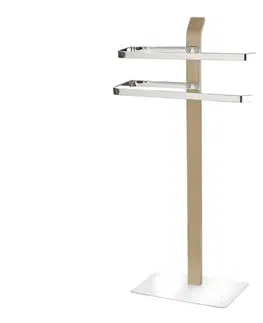 Svietidlá WENKO 20396100 - Stojan na uteráky SAMONA 40,5x79,5 cm lesk. chróm/hnedá 20396100