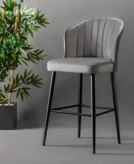 Barové stoličky Bar Stool Set (4 Pieces) Rubi - Grey