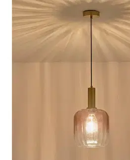 Svietidlá Eurolamp Luster na lanku 1xE27/15W/230V červená/dymová pr. 20 cm 144-24087