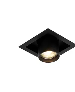 Zapustené svietidlá Moderné zapustené bodové svetlo čierne nastaviteľné - Roof