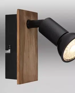 Moderné lampy do obývačky Nástenná lampa 57998-1W drevo K