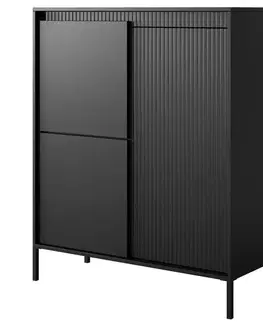 Komody do spálne Komoda Senso A vysoká 3D black