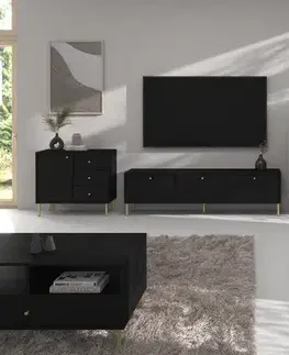 TV stolíky ArtLemp TV stolík YEDDO RTV 3K | čierna