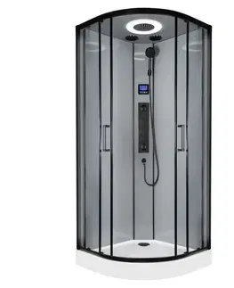 Sprchovacie kúty KERRA - Hydromasážny box Orion 90 čierna čierna 5907548123473