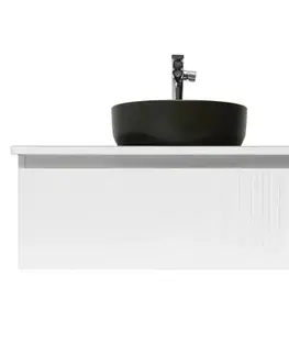 Kúpeľňový nábytok Kúpeľňová skrinka s umývadlom a batériou SAT Evolution 98x30x44, 8 cm biela mat SATEVO100WMDBUC SATEVO100WMDBUC