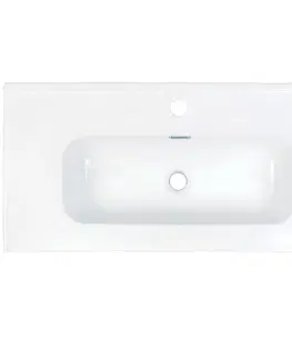 Umývadlá DEANTE - Tubo biele Keramické umývadlo, vsadené - 80 cm CTU_6U8M