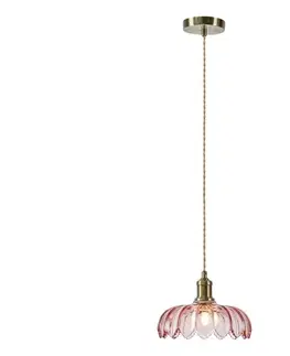 Svietidlá Markslöjd 109178 - Závesný luster na lanku KURAGE 1xE27/40W/230V mosadz/dymová ružová 109178