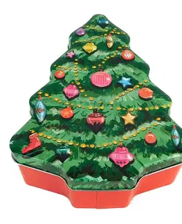 Vianočné dekorácie MAKRO - Dóza stromček 15x18x6,5cm