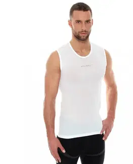 Pánske nátelníky Unisex tielko Brubeck Multifunctional Base Layer 3D White - S