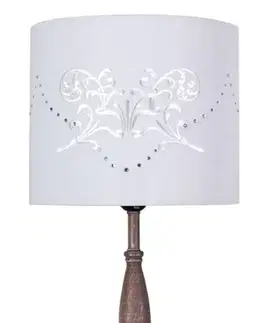 Stolové lampy Biela stolová lampa so vzorom Farisa