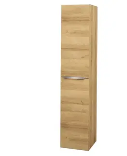 Kúpeľňový nábytok Mereo Mailo, kúpeľňová skrinka vysoká 170 cm, dub Riviera, elox AL madlo CN524LPN