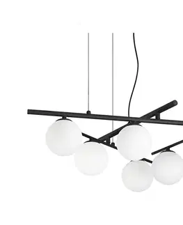 Svietidlá Ideal Lux - LED luster na lanku ATLAS 6xG9/3W/230V čierny 365114