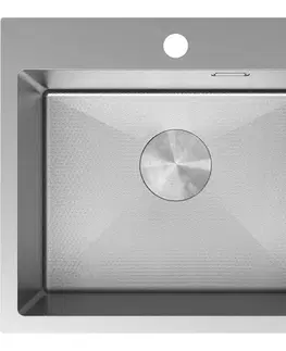 Kuchynské drezy MEXEN MEXEN - Solix oceľový drez 1-bowl 500 x 450 mm, nerez HC 6402501000-01HC
