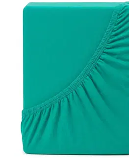 Plachty 4Home jersey prestieradlo Ideál zelený tyrkys, 100 x 200 cm