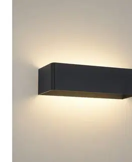 LED osvetlenie BRILAGI - LED vonkajšie nástenné svietidlo DONNANI LED/12W/230V 30 cm čierne IP44 BRI763