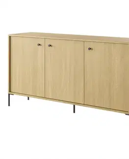 Komody s dvierkami Komoda SCANDI 153 3D scandi dub/scandi jedľa