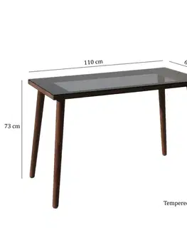 Písacie stoly Písací stôl Cozy Çalışma Masası Ahşap Temperli Cam