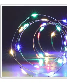 Vianočné dekorácie Svetelný drôt Silver lights 40 LED, farebná, 195 cm