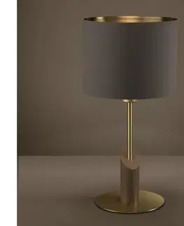 Lampy Eglo 390337 - Stolná lampa SANTANDRIA 1xE27/40W/230V hnedá/zlatá 390337