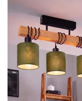 Svietidlá BRILAGI - Prisadený luster NUBILA 3xE27/60W/230V borovica/zelená 1xEG44074+3xBG1576