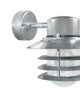 Svietidlá Nordlux - Vonkajšie nástenné svietidlo VEJERS 1xE27/60W/230V IP54 strieborné 74461031