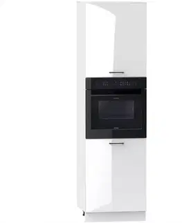 Kuchynské skrinky stojace Kuchynská skrinka Oscar D60pk 2133 Pl biely lesk/biela