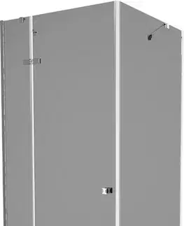 Vane MEXEN/S - Roma sprchovací kút 80x80, grafit, chróm + čierna vanička so sifónom 854-080-080-01-40-4070