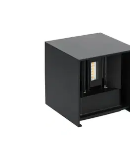 LED osvetlenie  LED Vonkajšie nástenné svietidlo QUERK 2xLED/3W/230V 3000K IP54 čierna 003708