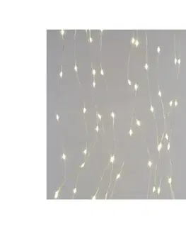 Vianočné osvetlenie  LED vianočná nano reťaz – záclona 1.7x2m, vonkajšia aj vnútorná, teplá biela, programy D3EW01